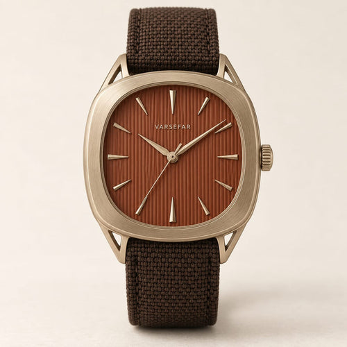 Varsefar Dune watch with terracotta dial
